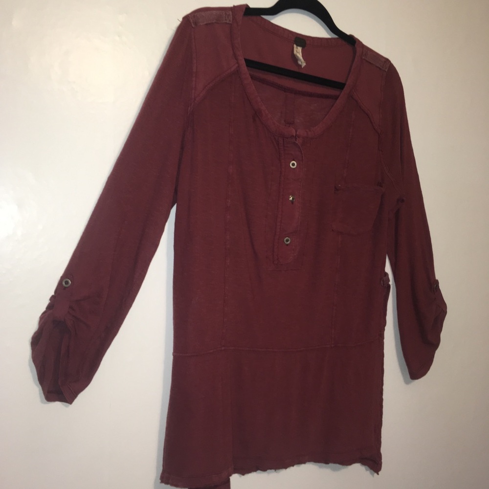 We the People Free People Long Oversized Top - Picture 2 of 8